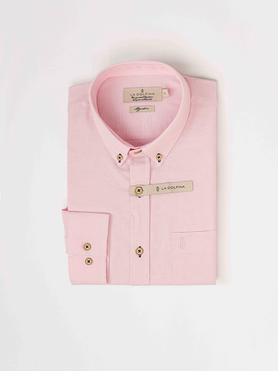 Camisa m/l oxford - rosado 