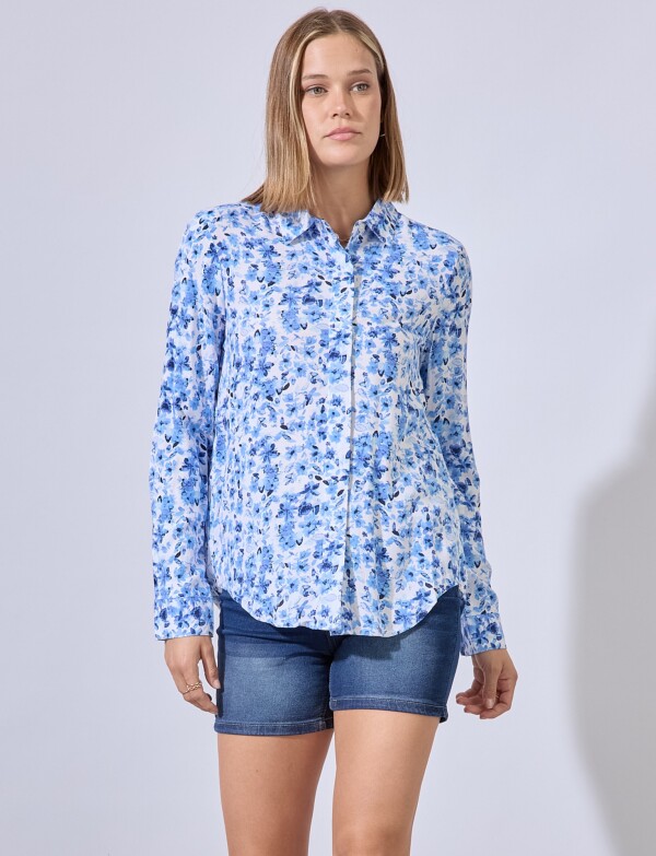 Camisa Print MULTI/CELESTE