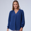 Blusa Frunces AZUL