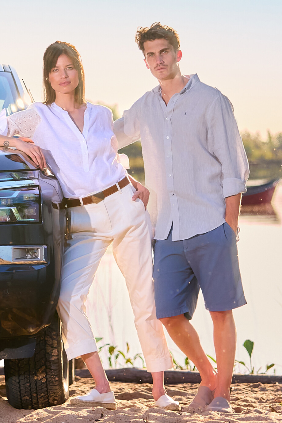 Camisa de Lino Gris
