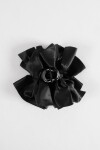 Broche moña tela negro