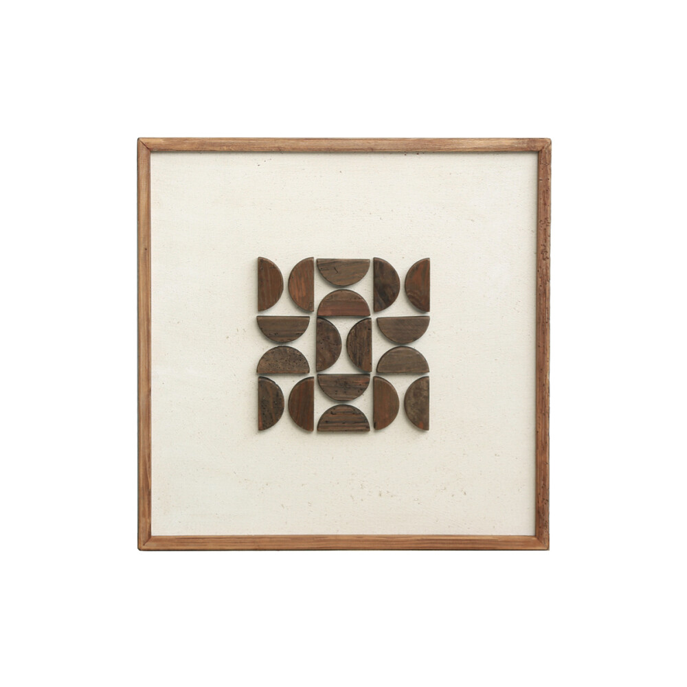 CUADRO DECORATIVO MADERA MACIZA 62 Cm x 62 Cm - LÍNEA RÚSTICA N°3