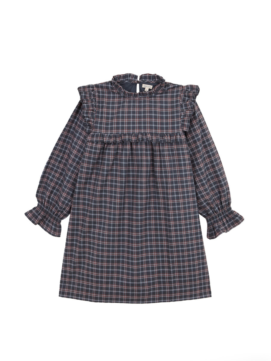 Vestido De Cuadro Petroleo