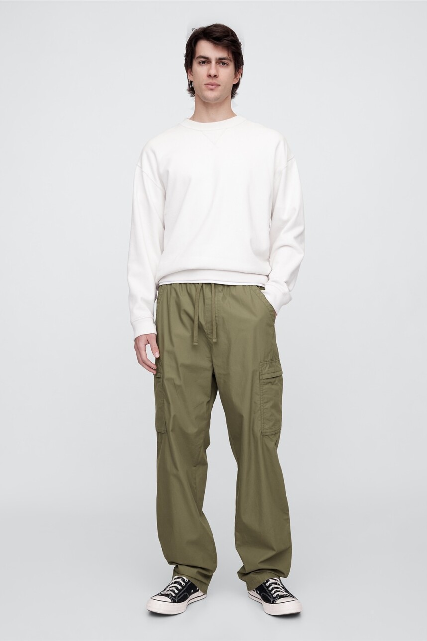 Pantalón Cargo Baggy Hombre Moss Stone