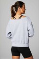 Polera Year Round Terry Off Shoulder Sweatshirt Mujer Classic Grey Heather