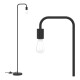 Lámpara De Pie Moderna Nordica Metal Retro 1.5 Metros Negro