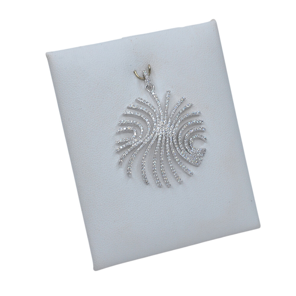 Colgante en oro 18k blanco con brillantes Colgante en oro 18k blanco con brillantes