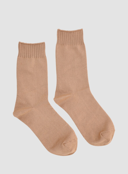 Medias de abrigo en colores lisos Tostados