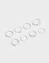 Sets Anillos Metal diferenciado Anillos Sets De Metal - Plateado