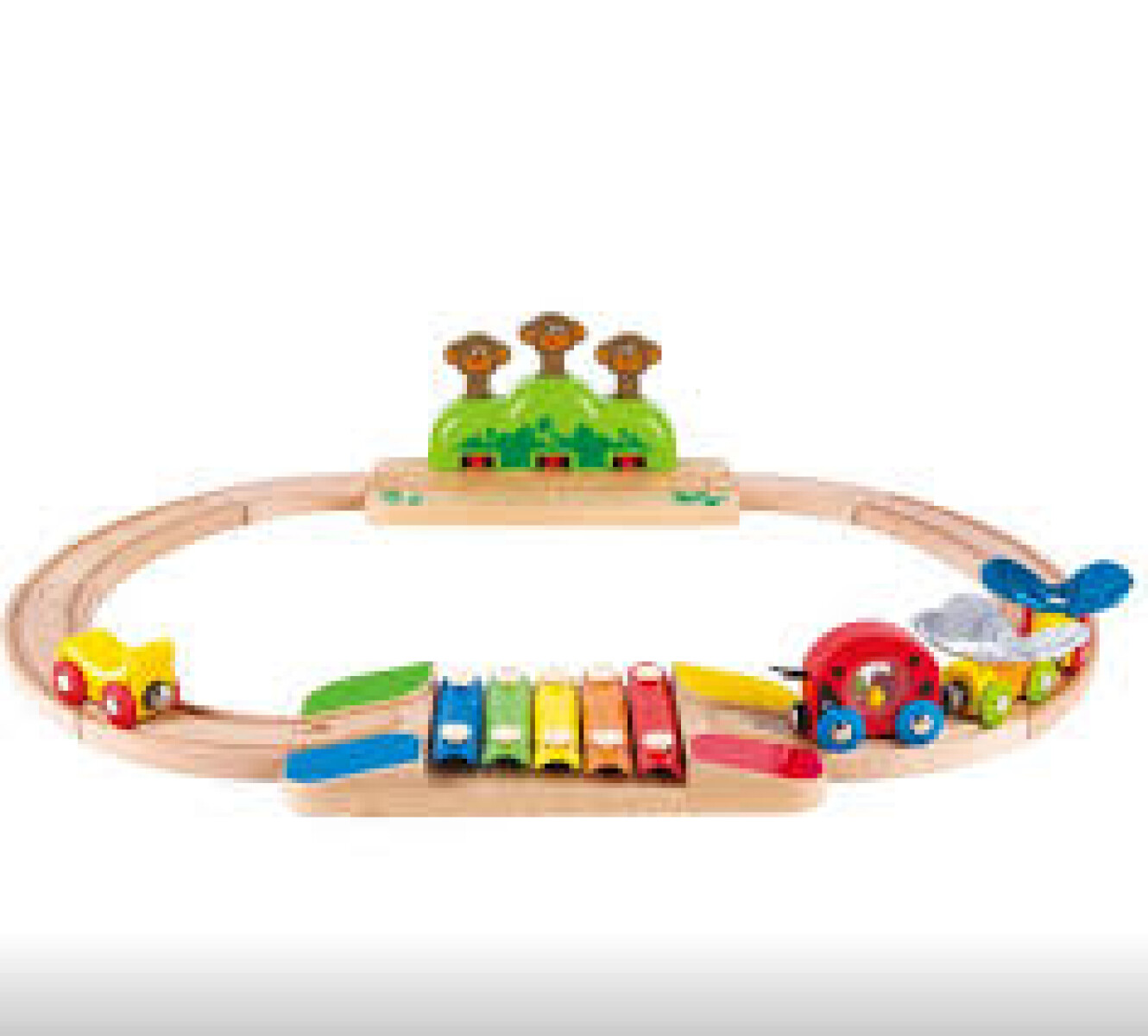 Pista de Tren de madera musical Hape 