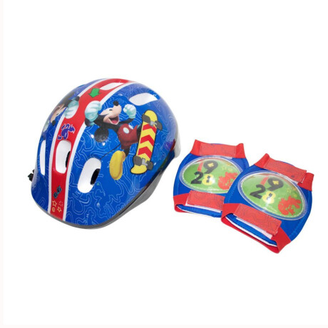 Set de Casco Rodilleras y Coderas Mickey