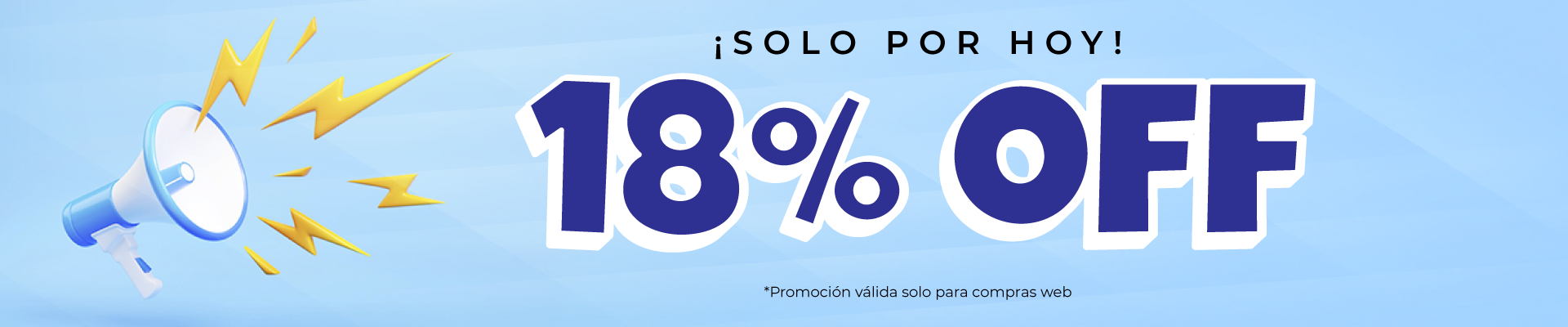 18% OFF SOLO POR HOY