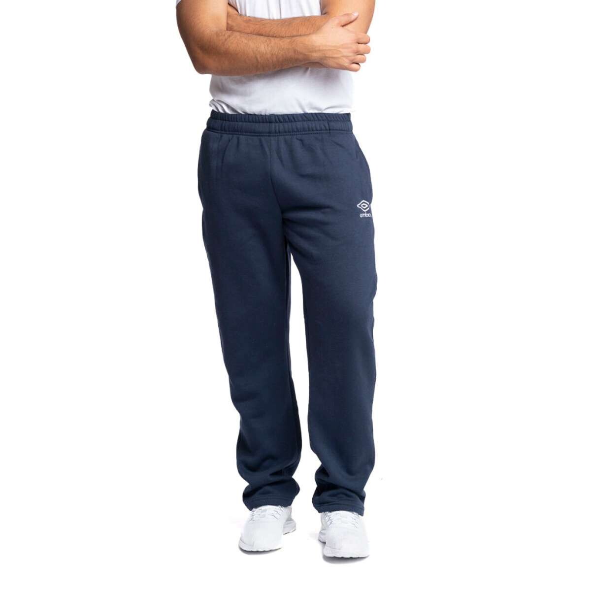 Pantalón Largo Recto Felpa AD de Hombre - Azul 