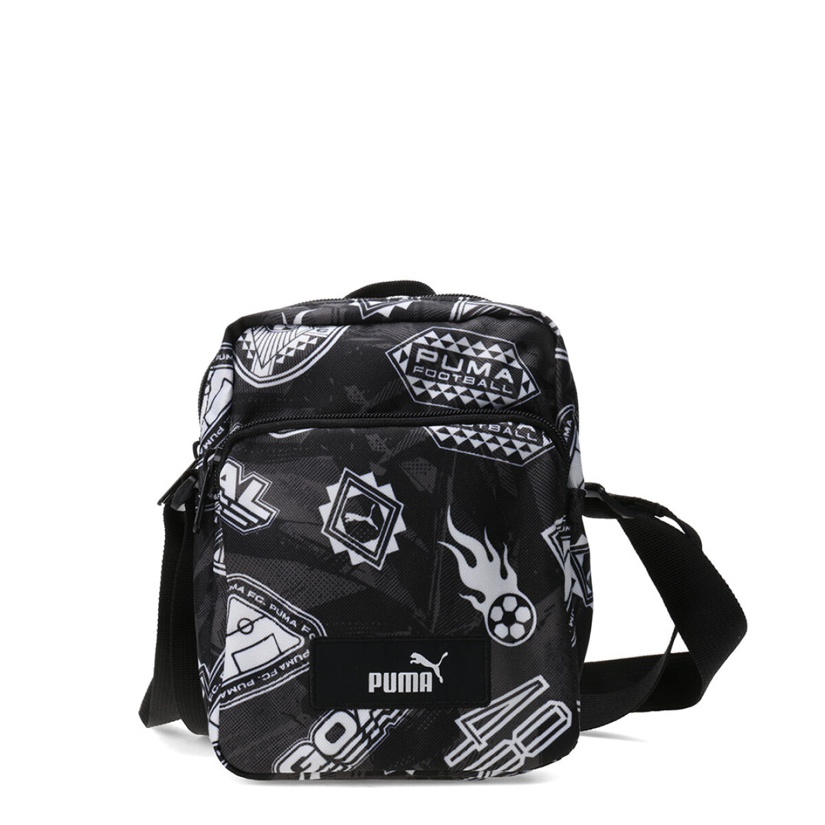Cartera Puma Academy Aop Portable - Negro - Blanco 
