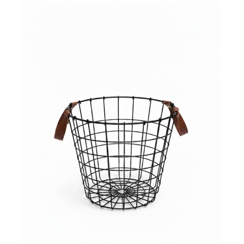 CESTA METAL NEGRO GDE Unica