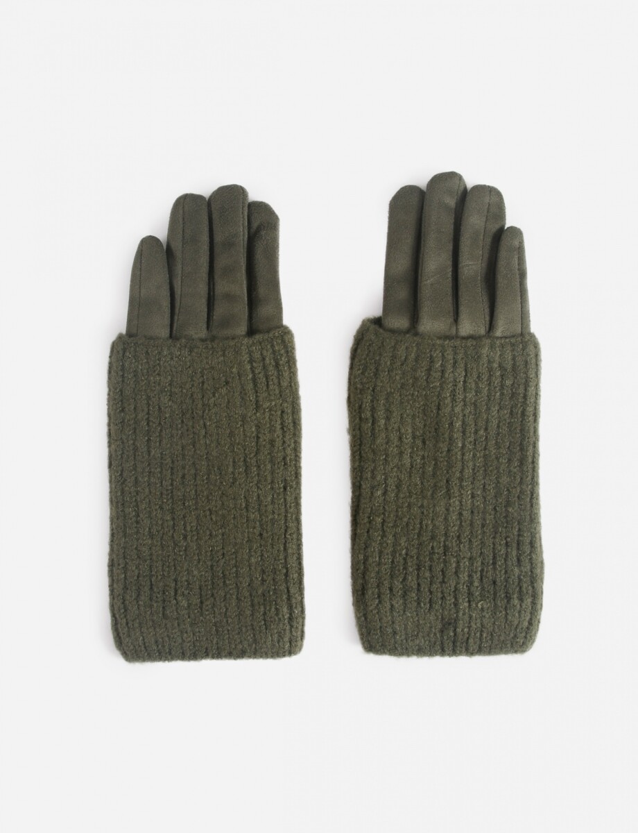 Guantes combinados - verde 