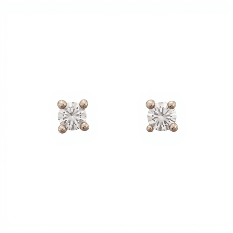Caravanas Cuadrado-Plata 925-Piedra Zirconia-CA3102 conpiedra