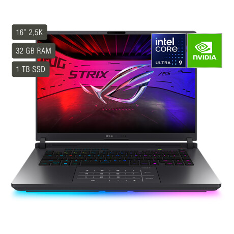 Notebook Gamer Asus Rog Strix 16'' Core Ultra 9 32GB 1TB WIN11 RTX5070TI 001