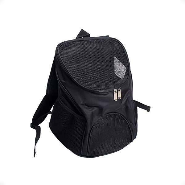 Mochila Bolsa Transportadora De Malla Mascotas Perros Gatos Talle S Negro