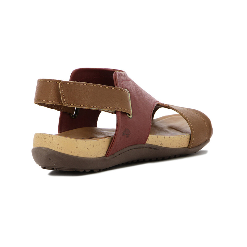 Sandalia Casual Mujer Country Dos Tiras Con Pulsera Ambar-terracota