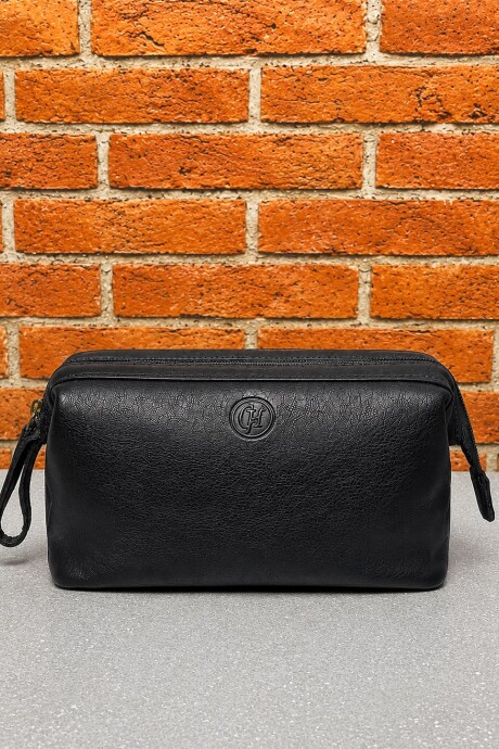 Necessaire Cuero Negro