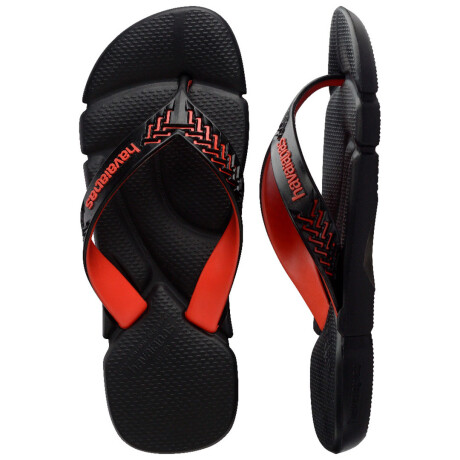Sandalias de Hombre Havaianas Power 2.0 Negro - Rojo
