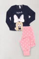 Pijama de niña de algodón minnie dots Azul