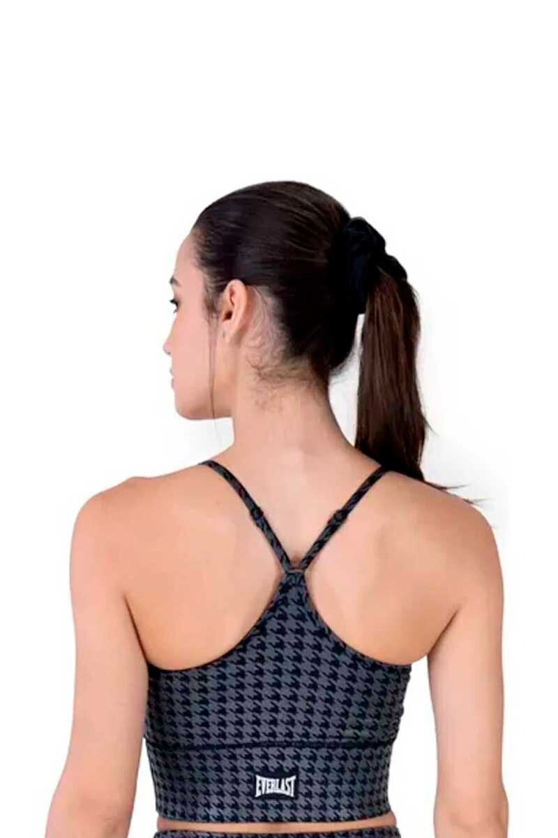 TOP MUJER EVERLAST HOUNDSTOOTH Gris