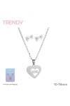 Set collar y caravanas love Plateado