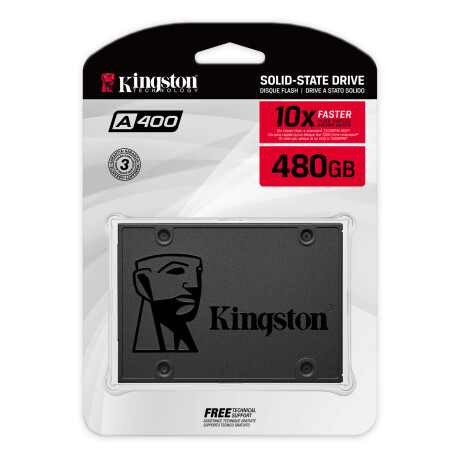 Kingston - Disco Sólido A400 SA400M8/480G - 480GB. 2,5''. Sata Iii. 500MB/S (Lectura) / 450MB/S (Esc 001