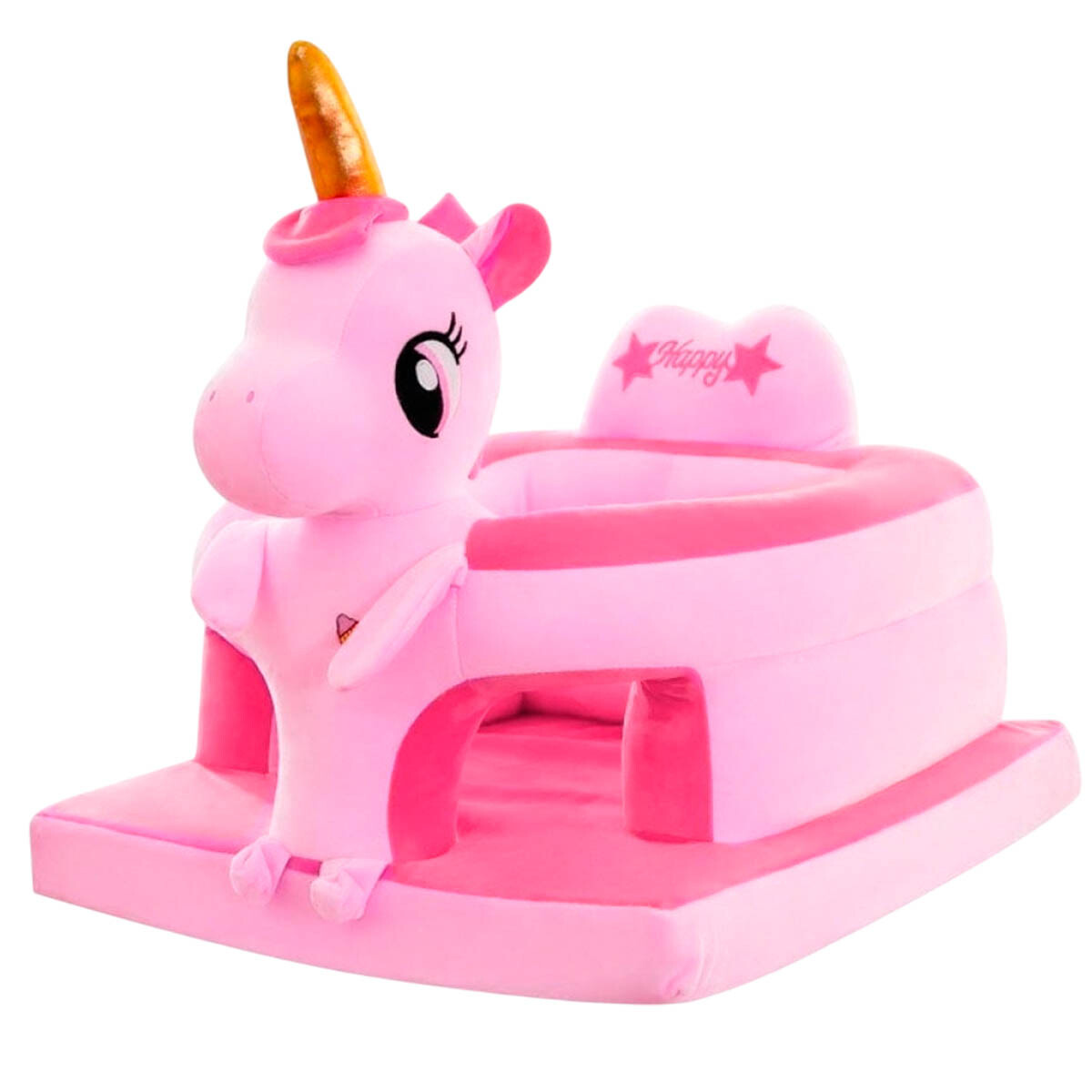 Sillón Puff Infantil Animales Felpa Asiento Corral - Hog009006-uni 
