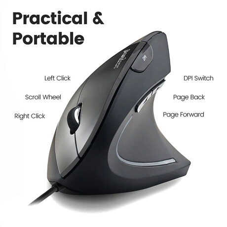 Mouse Diestro Ergonómico Usb Perixx 513 001
