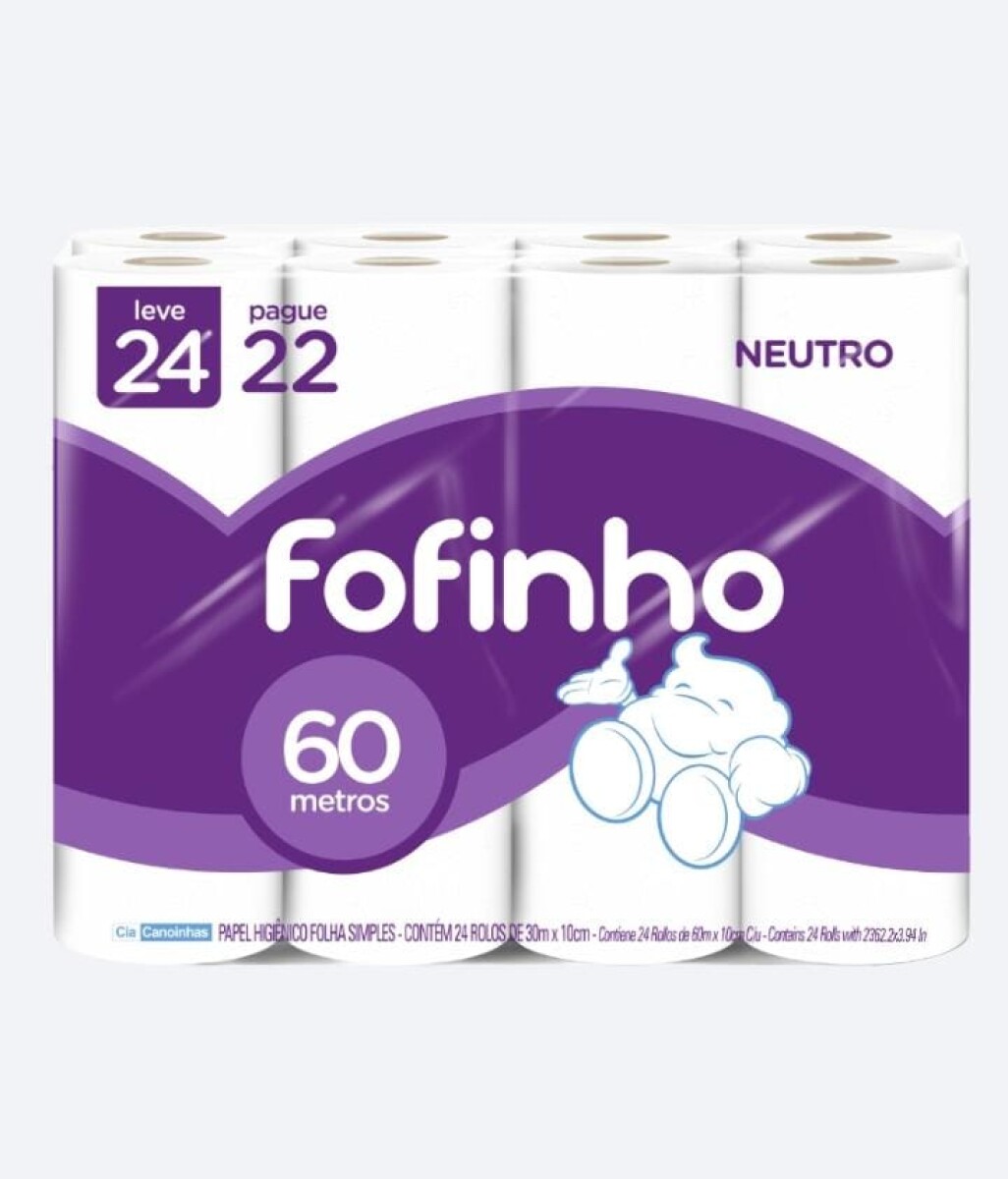 Papel Higienico Fofinho 24x60 mts 