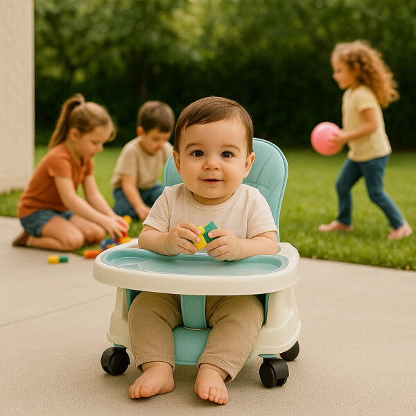 Silla De Comer Bebe Y Andador Asiento Multiuso Cinturon Arnes Seguridad Ruedas 2 En 1 Imback Color Celeste Silla De Comer Bebe Y Andador Asiento Multiuso Cinturon Arnes Seguridad Ruedas 2 En 1 Imback Color Celeste