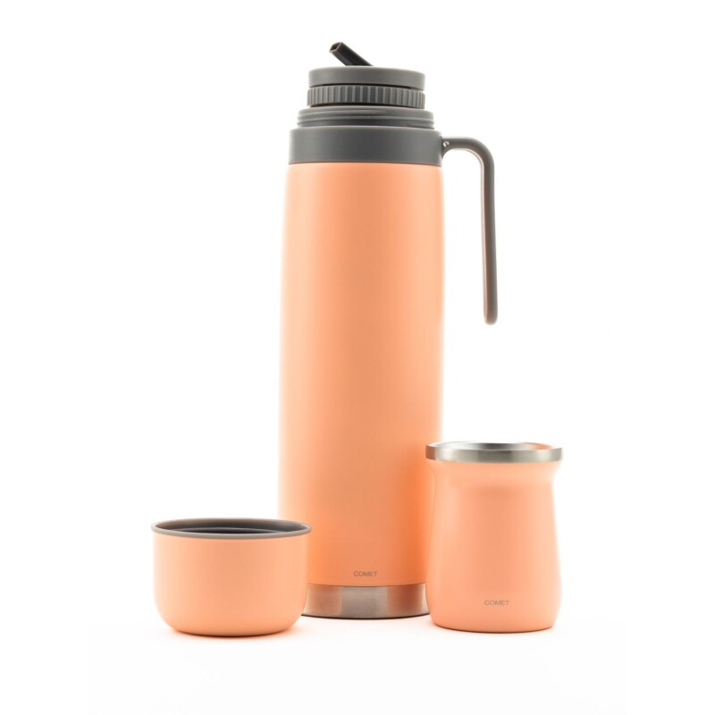 Set termo Comet Bologna 1 lt + Mate de 160 ml Naranja