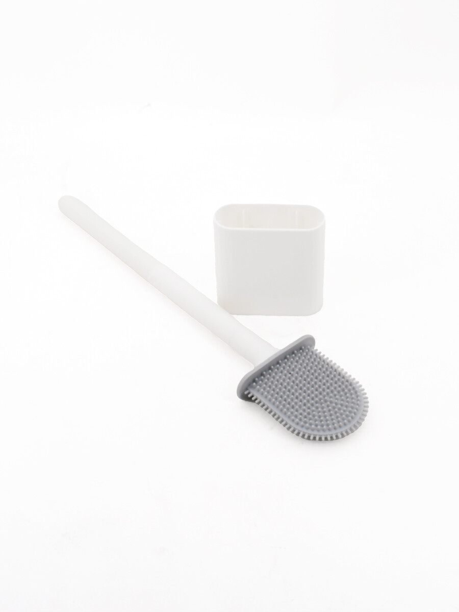 ESCOBILLA DE SILICONA PARA INODORO - GRIS 