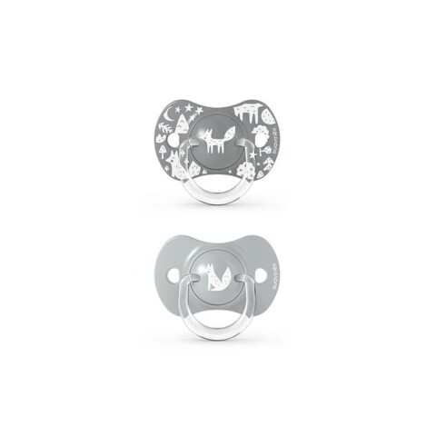 CHS+18 Set X2 Chupetes Sx Pro Fisiológicos +18 Meses Suavinex - Fox Gris