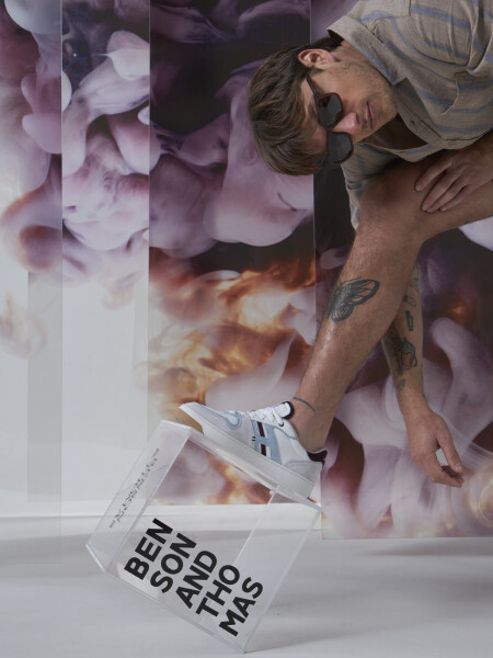 SHOES HOFF BRODWAY GRIS/CELESTE BOUTONE