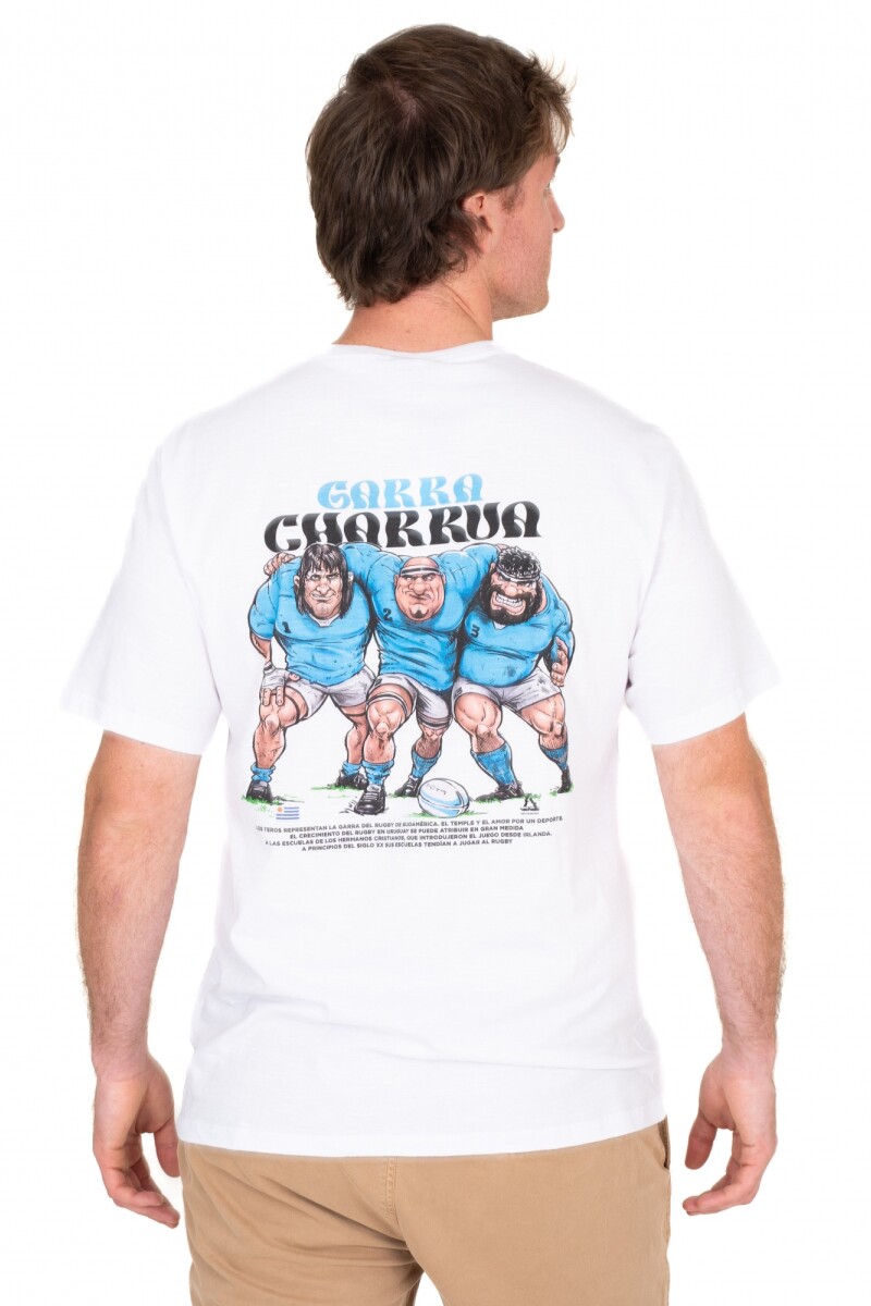 Camiseta Rugby Kevingston Garra Charrúa Blanca