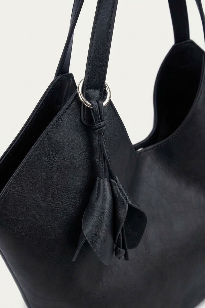 Cartera tote hobo negro