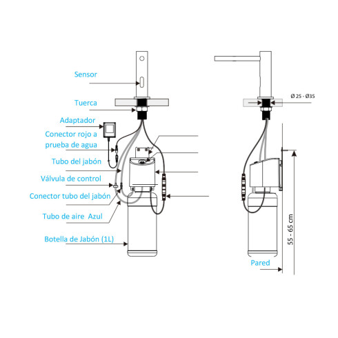 Dispensador De Jabon Automatico De Bronce Cromado 000