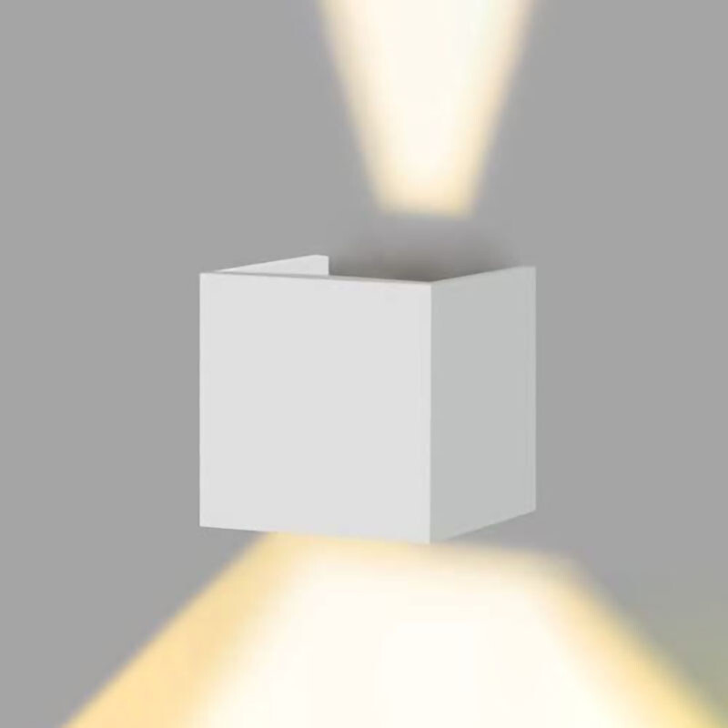 ABG9ACU Luminaria de Pared Bidireccional Cubo Blanco