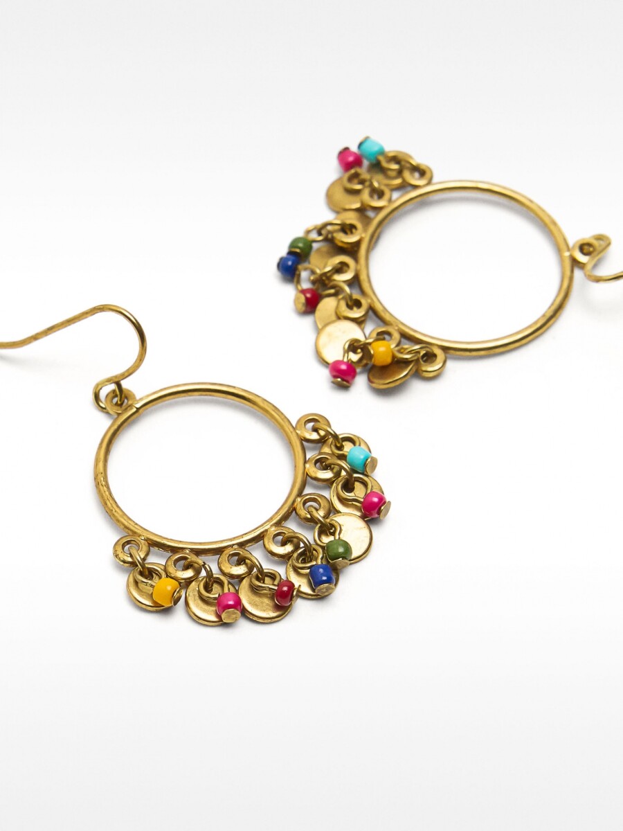 Pendientes Con Cuentas Multicolor multicolor