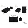 Juego Completo de Sabanas 1 Plaza 400 Hilos Premium Negro