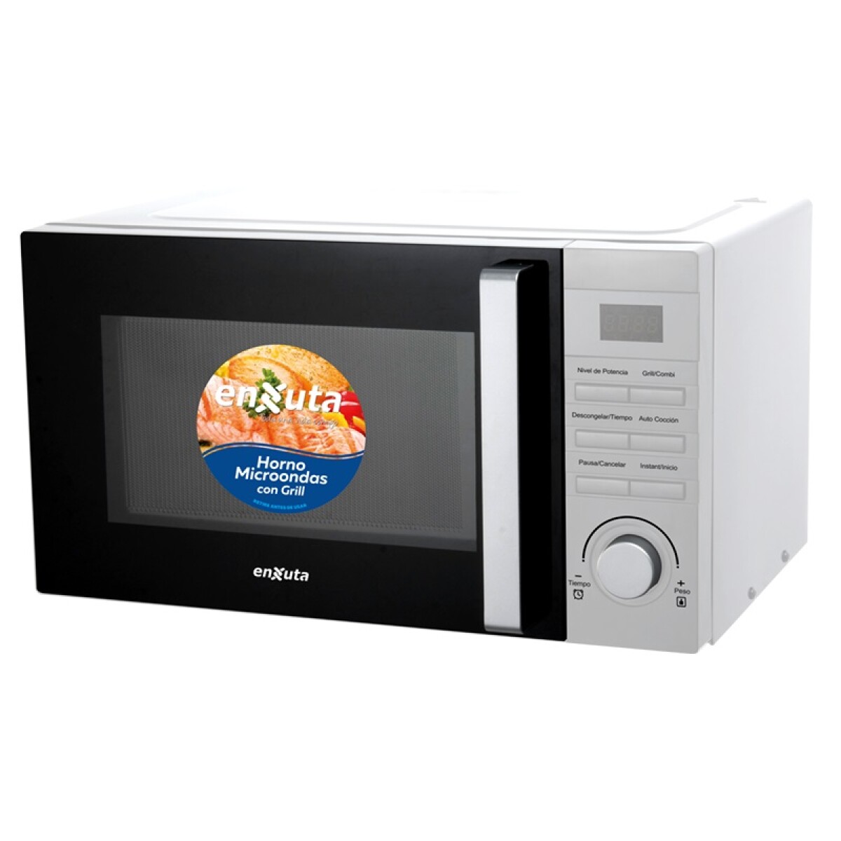 Microondas Digital ENXUTA MOENX0323DGB- 1800W Capacidad 23L Blanco 