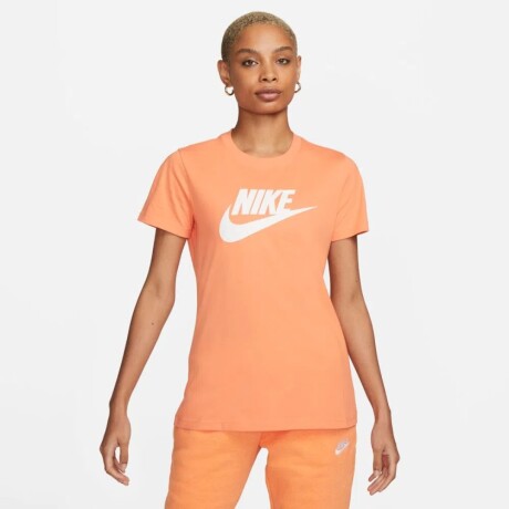 Remera Nike Moda Dama Tee Essntl Icon Futura Orange S/C