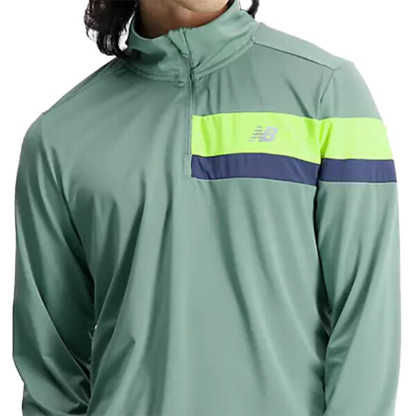 Buzo New Balance Accelerate Half Zip Verde