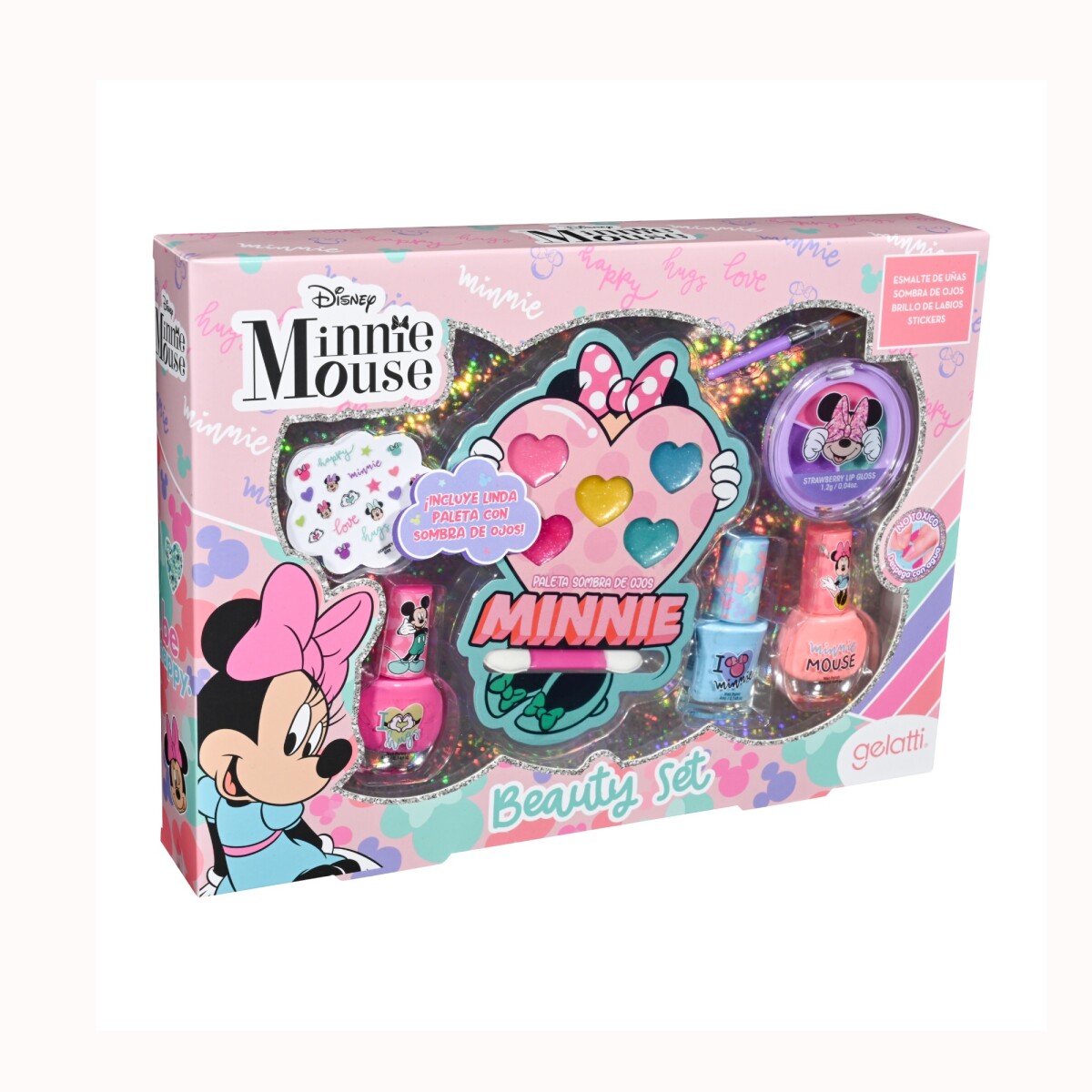 Set Minnie Perfume - Esmaltes + Sombras + Gloss 
