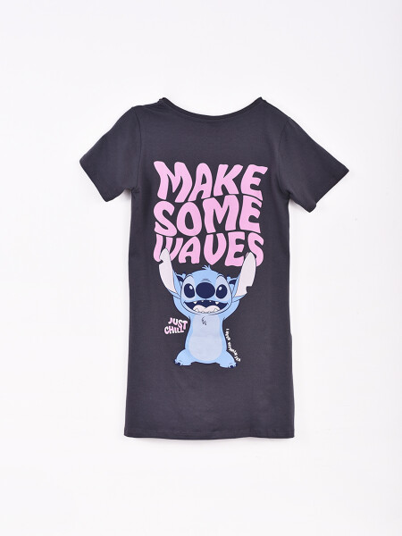 VESTIDO MAKE SOME WAVES GRIS OSCURO