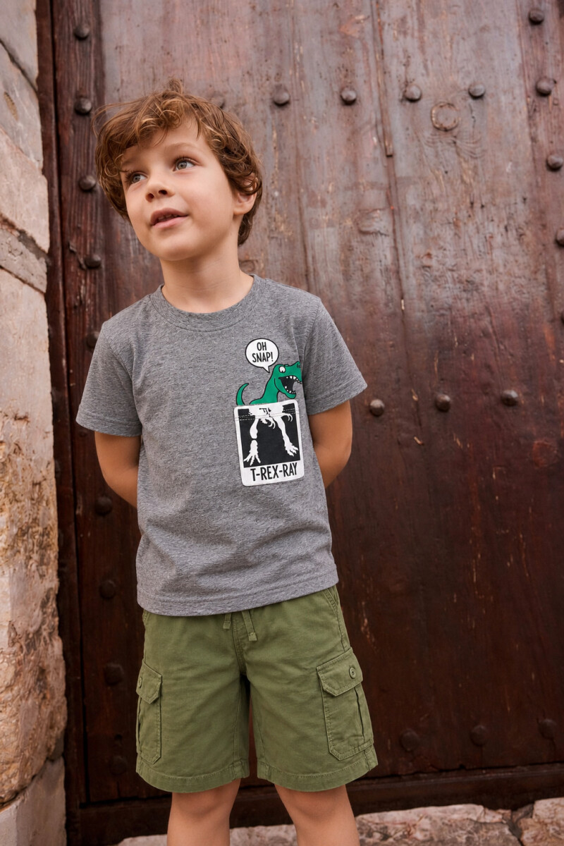 REMERA SIMIL THIAGO - GRIS MELANGE M 